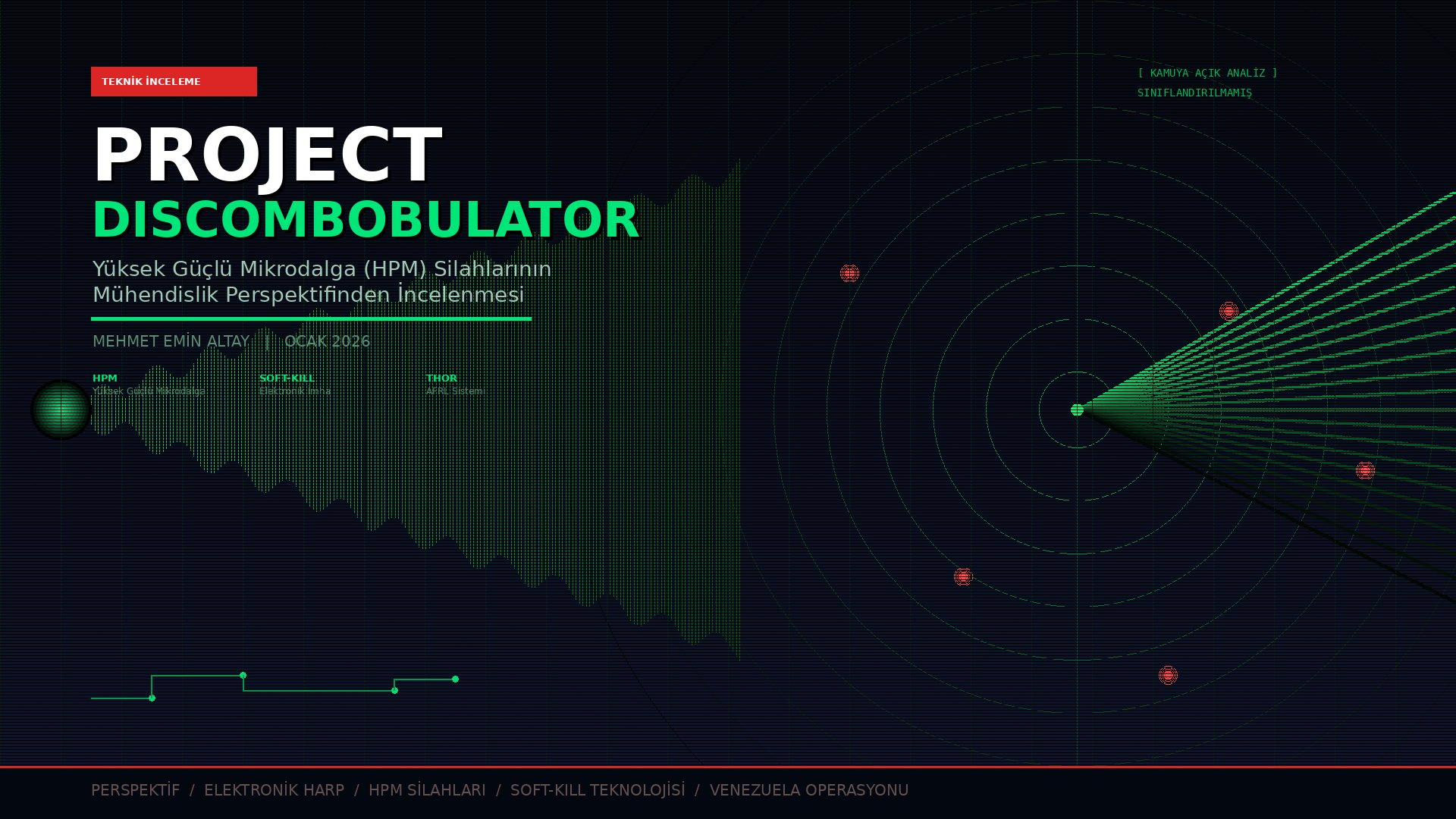 Project Discombobulator: Yüksek Güçlü Mikrodalga Silahlarının Teknik Analizi