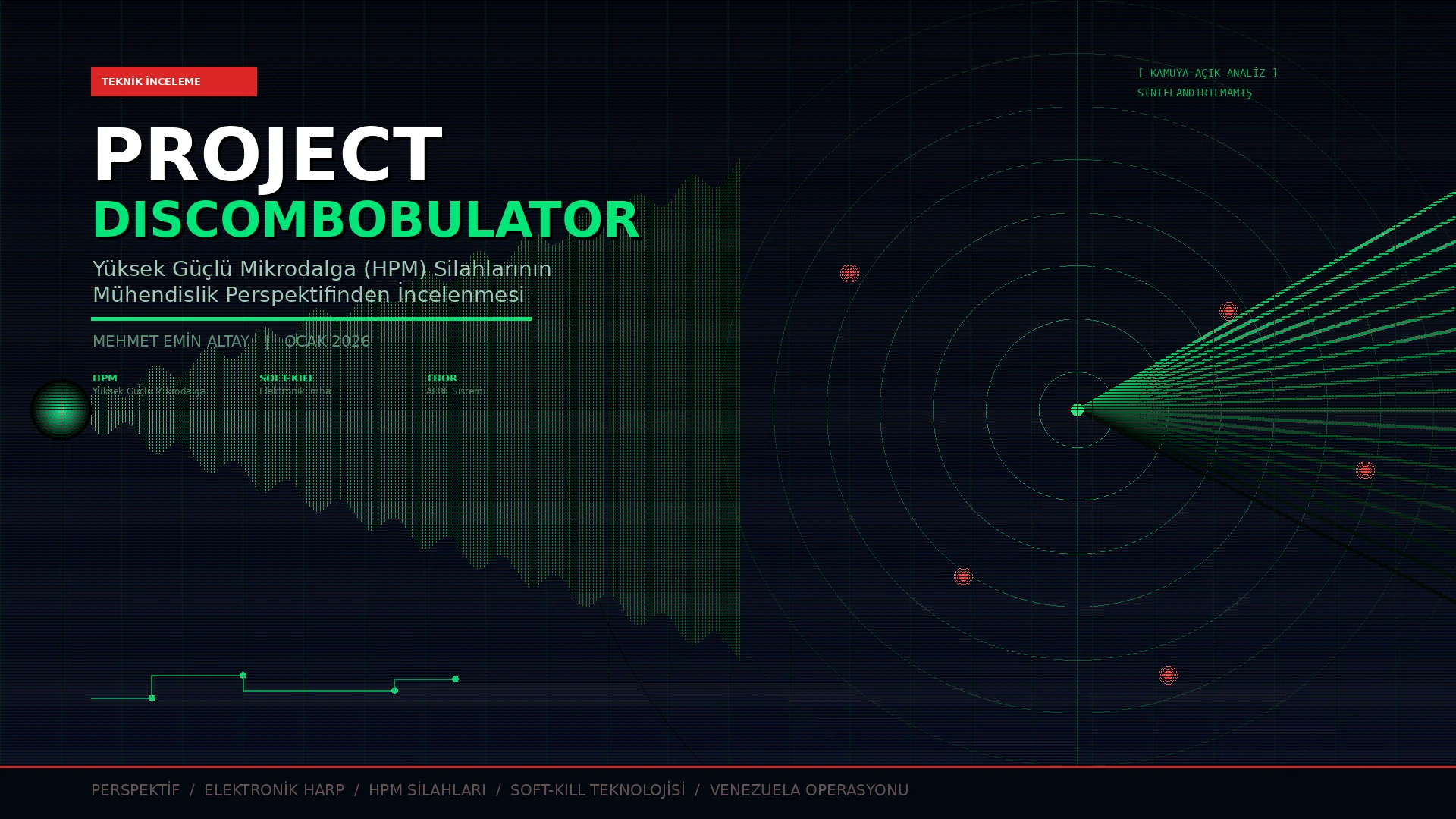 Project Discombobulator: Yüksek Güçlü Mikrodalga Silahlarının Teknik Analizi